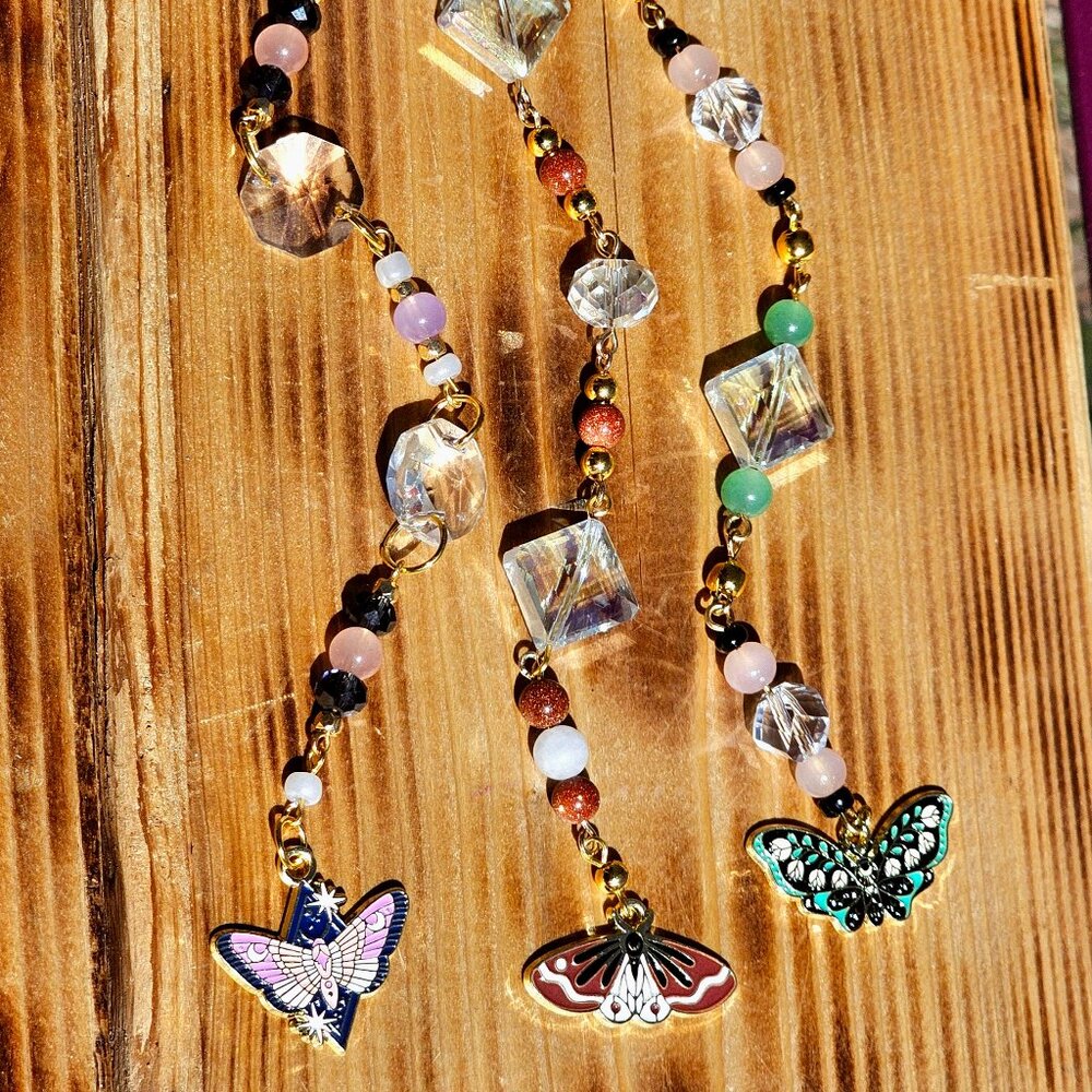 Moth Suncatcher Car Charm